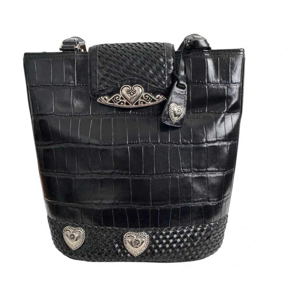 Vintage Marc Chantal MC black leather shoulder bag